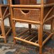 Pair of sofa ends rattan bedside tables