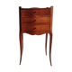 Three-drawer cherry bedside table
