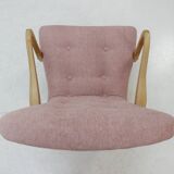 Chair with stool in oak Denmark 1960 s