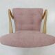 Fauteuil avec tabouret en chêne Danemark 1960s