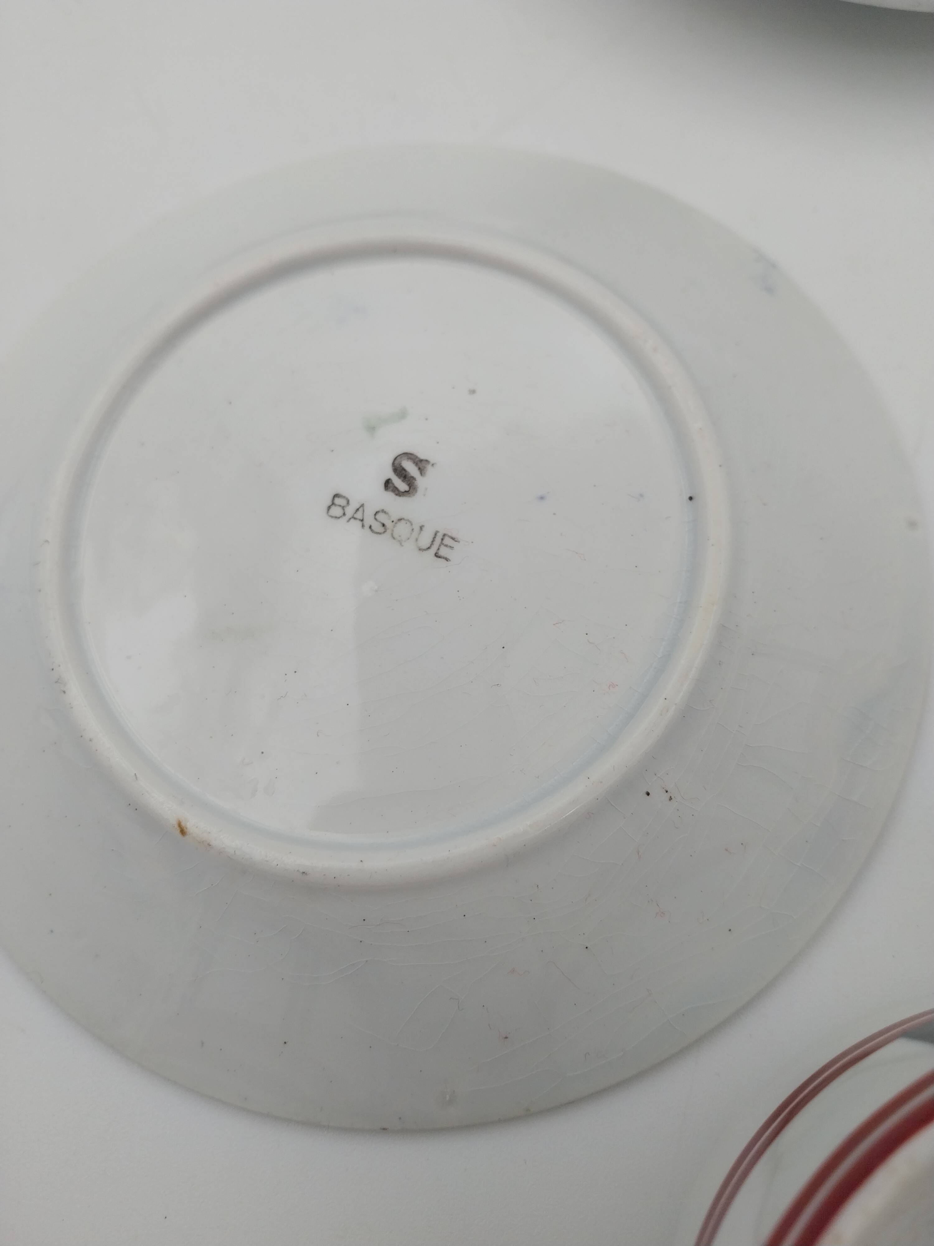 Service Basque théière 5 tasses et 5 soucoupes