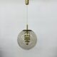 Doria Leuchten globe glass hanging lamp , 1970s