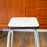 Pair of green and red Formica stools, 1970