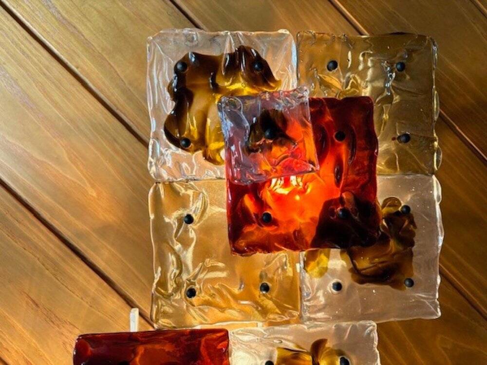 Patchwork Wall Lights in Hand Blown Glass attributed to Toni Zuccheri for Venini, 1970s, Set of 20