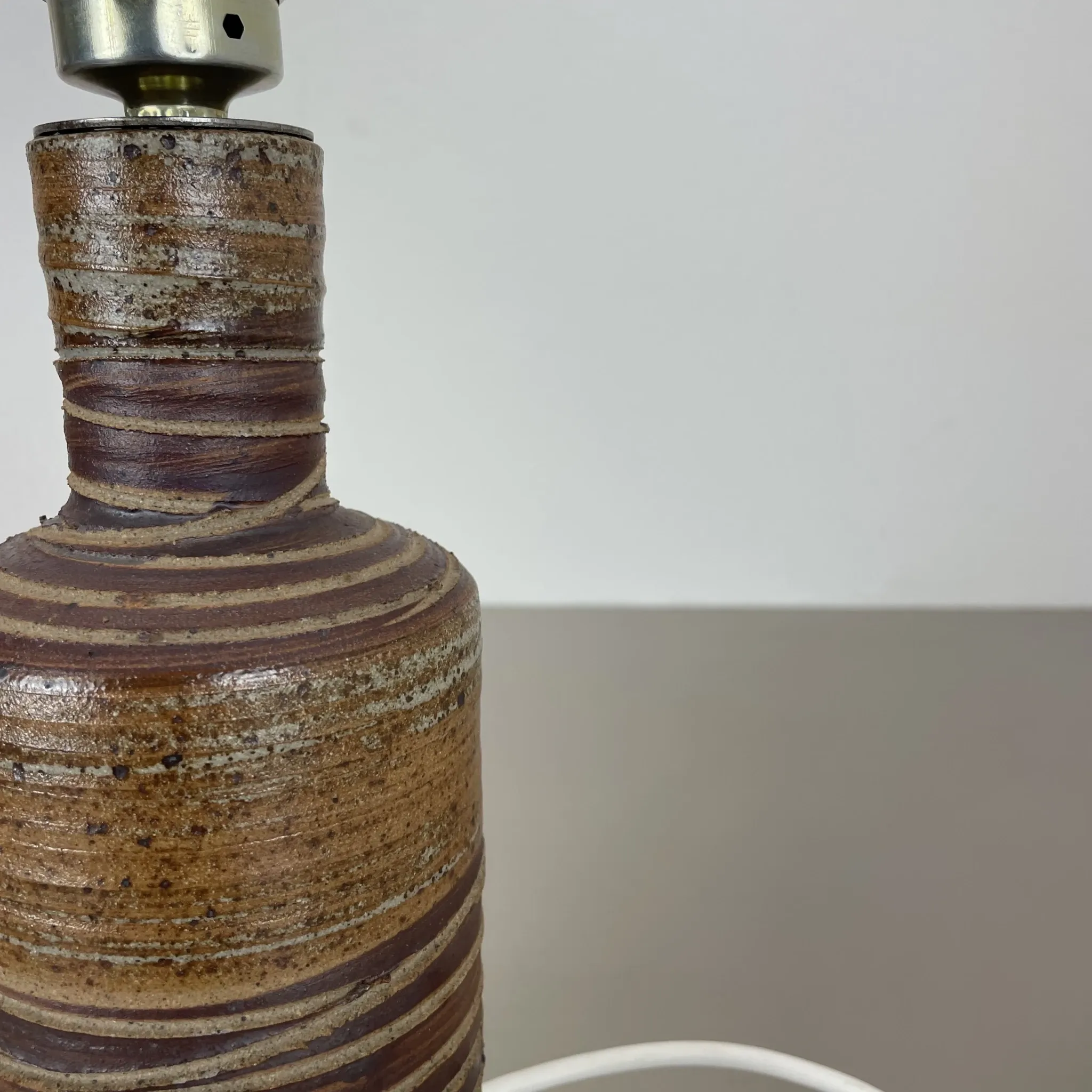 31 cm High Ceramic Table Lamp Base, 'Studio Pottery', by Tue Poulsen, Ceramic Denmark, 1970