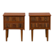 Mid-century teak bedside tables with rosewood inlays, Denmark 1960s