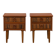 Mid-century teak bedside tables with rosewood inlays, Denmark 1960s