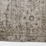Grey Oushak Antique Wool Carpet