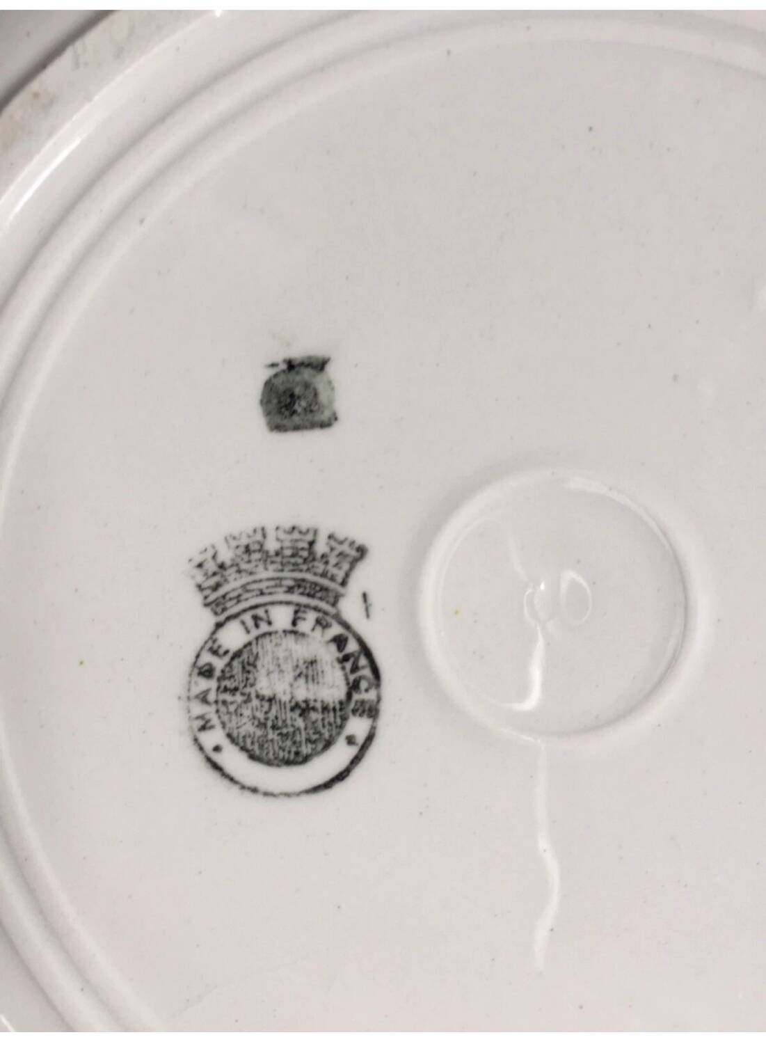 Set of 9 Badonviller Ironstone Soup Plates