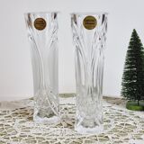 2 crystal vases of arques