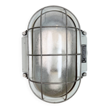 Industrial Cast Aluminium Wall Light with Frosted Glass, 1970s