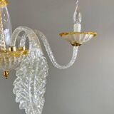 Murano glass chandelier with three lights, 20th century