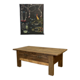 Rustic chestnut farmhouse coffee table