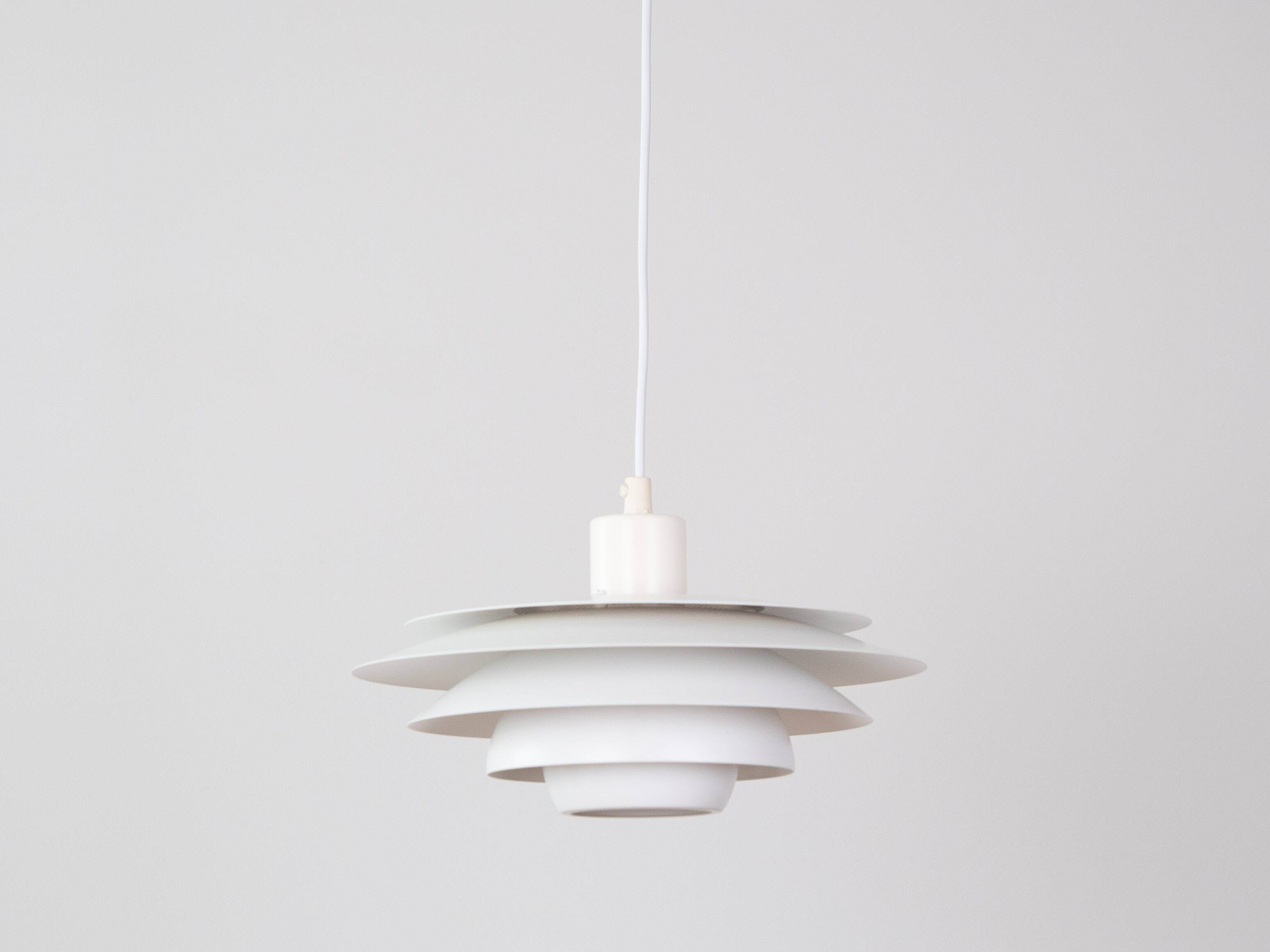 Vintage Danish pendant lamp Verona by Kurt Wiborg, Jeka, 1980s.