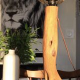 Lampe bois d'olivier et nacre