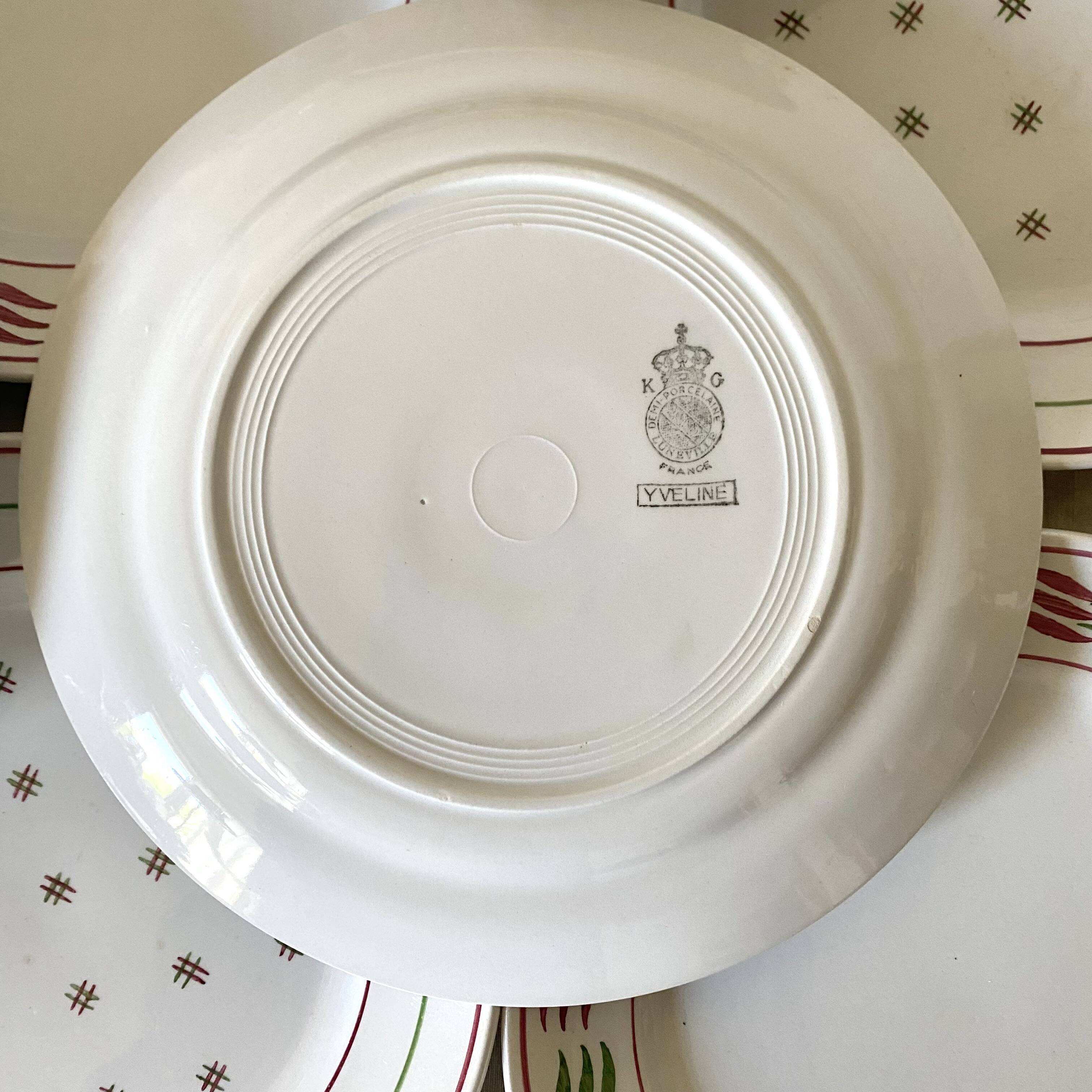 Luneville Yveline and Mery plates x16