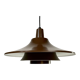 Suspension in chocolate lacquered aluminium produced in Denmark, Scandinavian design 1970-1980