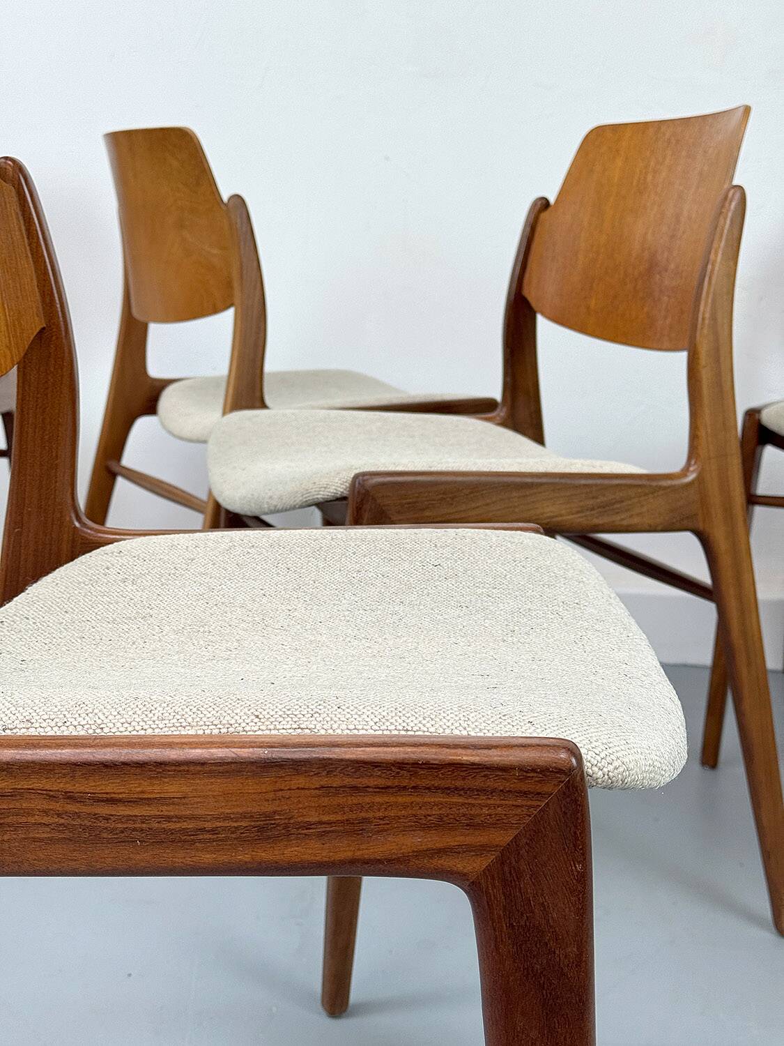 Teak Dining Chairs by Hartmut Lohmeyer for Wilkhahn, 1960s, Set of 6