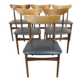 Set of 6 teak chairs by Schiønning & Elgaard for Randers, Denmark 1960.