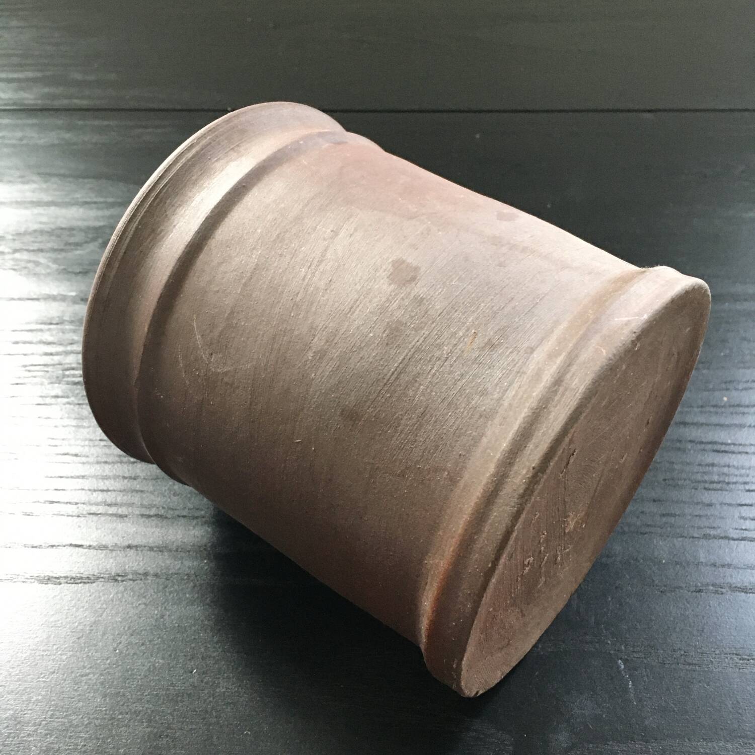 Dark brown flowerpot