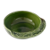 Christmas serving bowl, French BCI holly ceramic bowl, green glazed