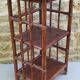 Small vintage bamboo and rattan shelf
