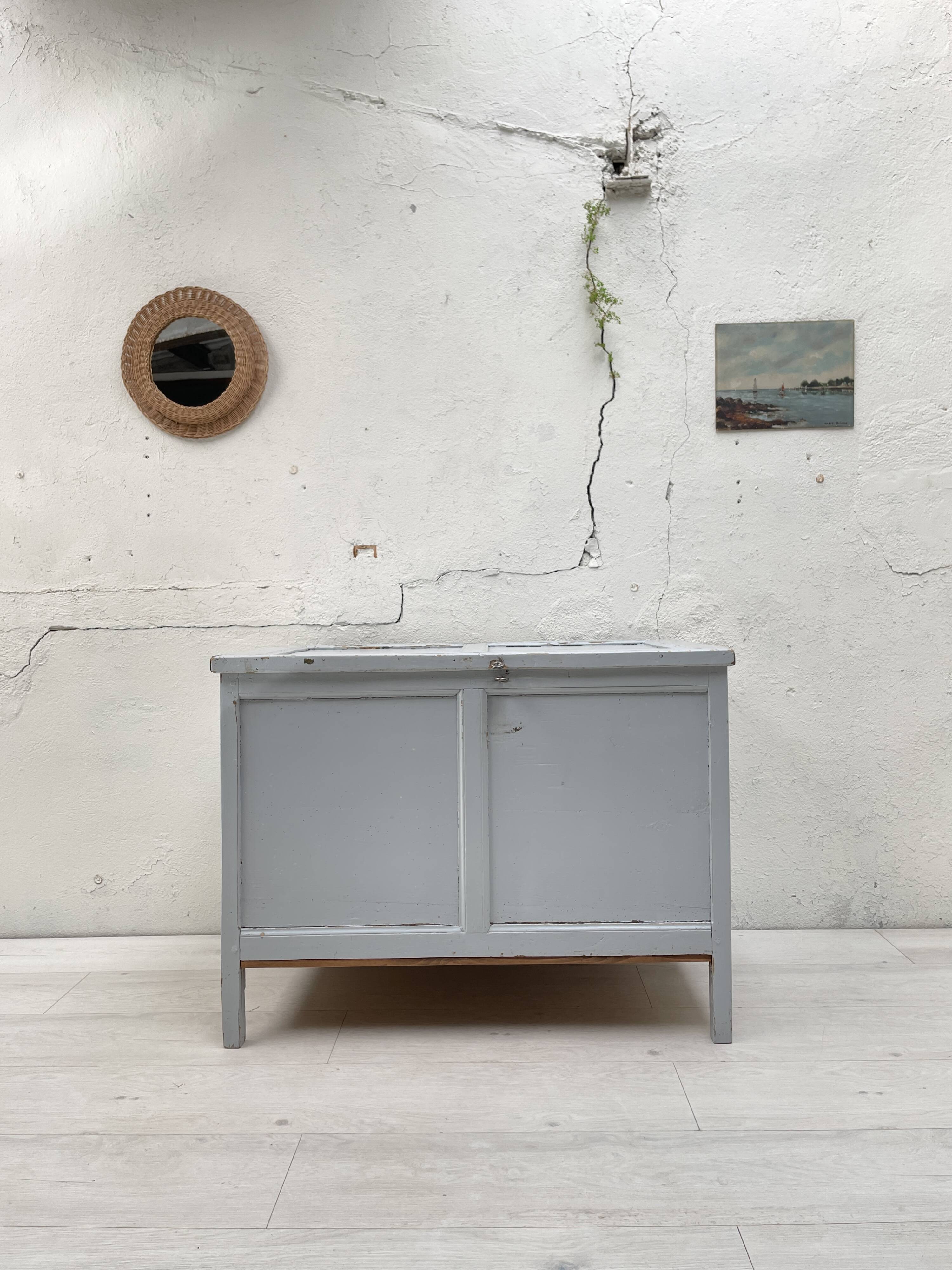 Painted wooden chest.