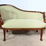 Small Mahogany Backsplash Daybed, Return from Egypt Style – Early 20th Century