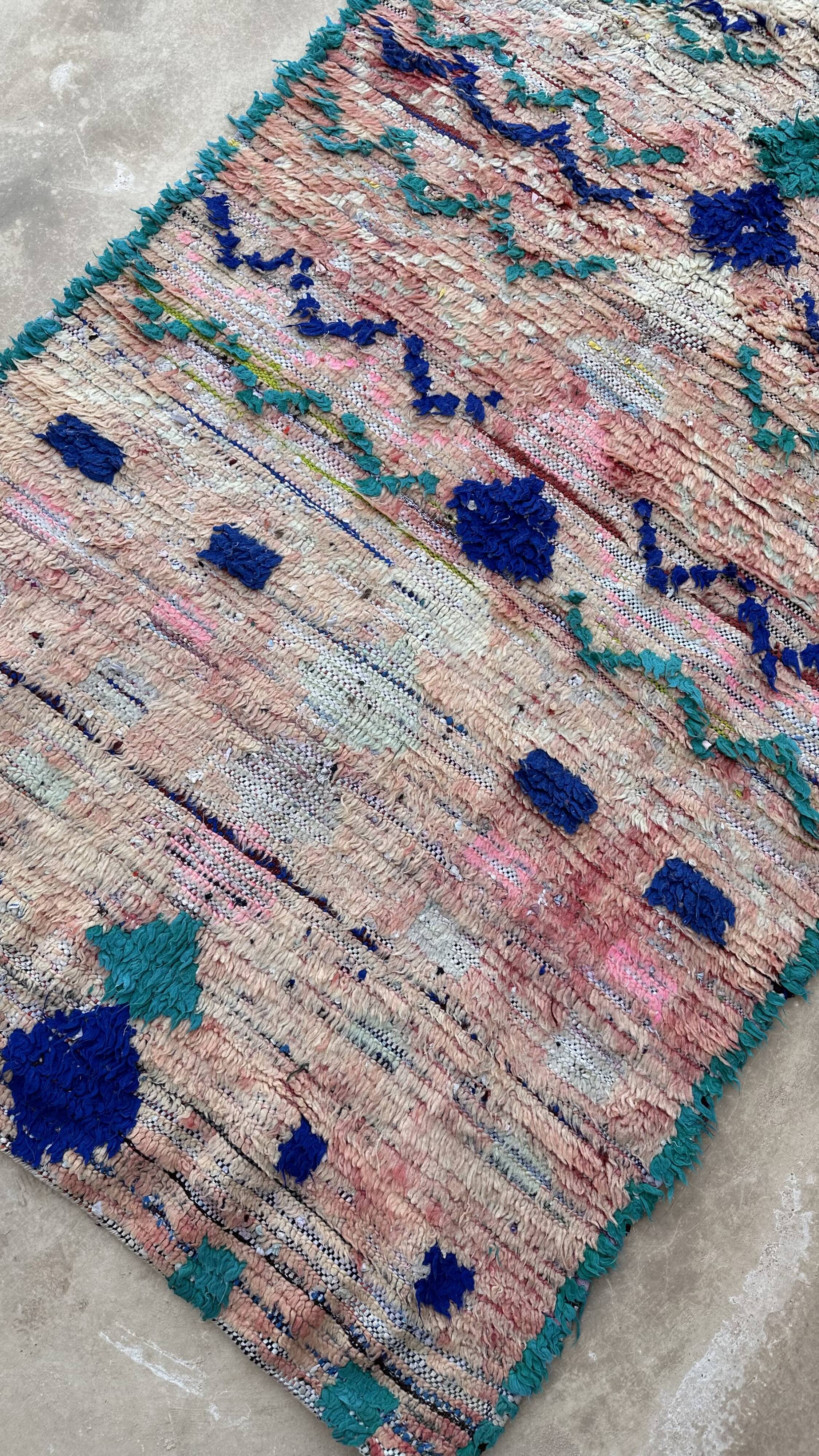 Colorful boujad Moroccan rug - 115 x 239 cm