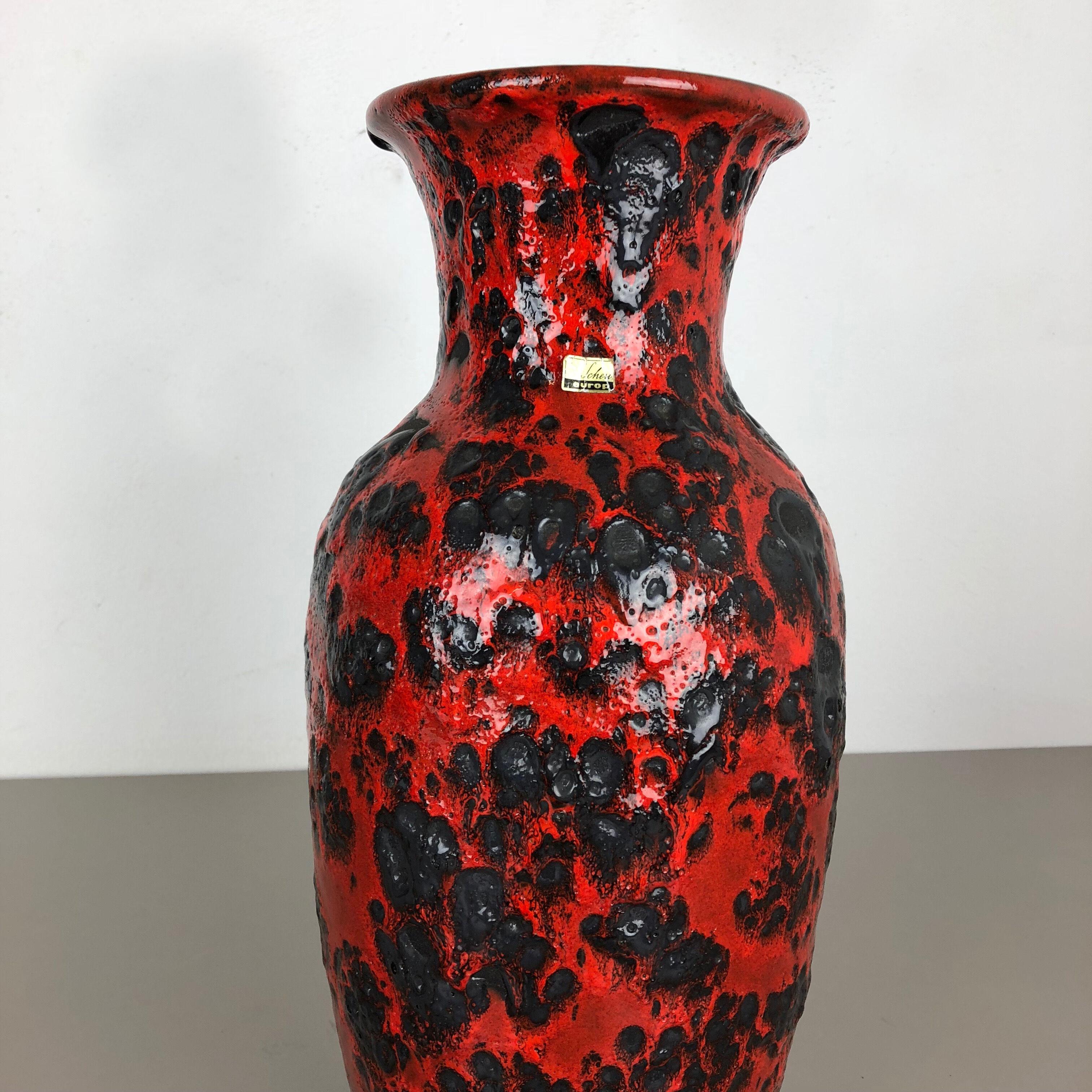 Large Pottery super color Fat Lava Multi-Color 239-41 Vase Scheurich WGP, 1970s
