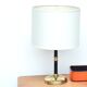 Black metal and brass lamp, 50s