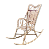 Rocking-chair en rotin