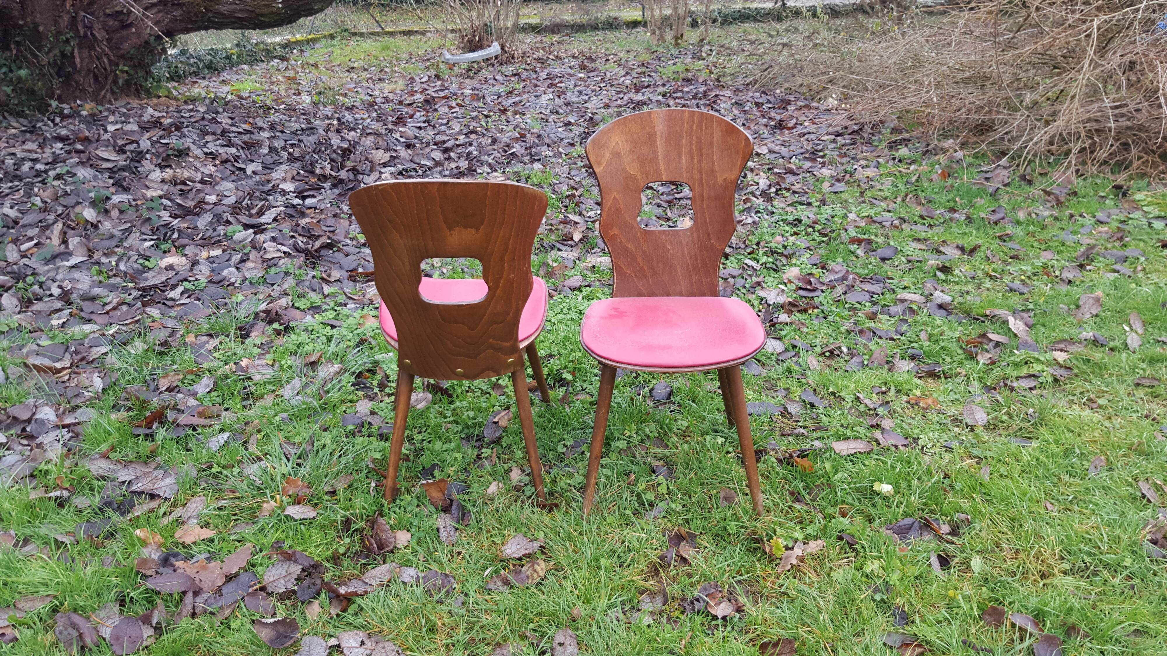 Pair of Baumann vintage Gentiane model chairs 60
