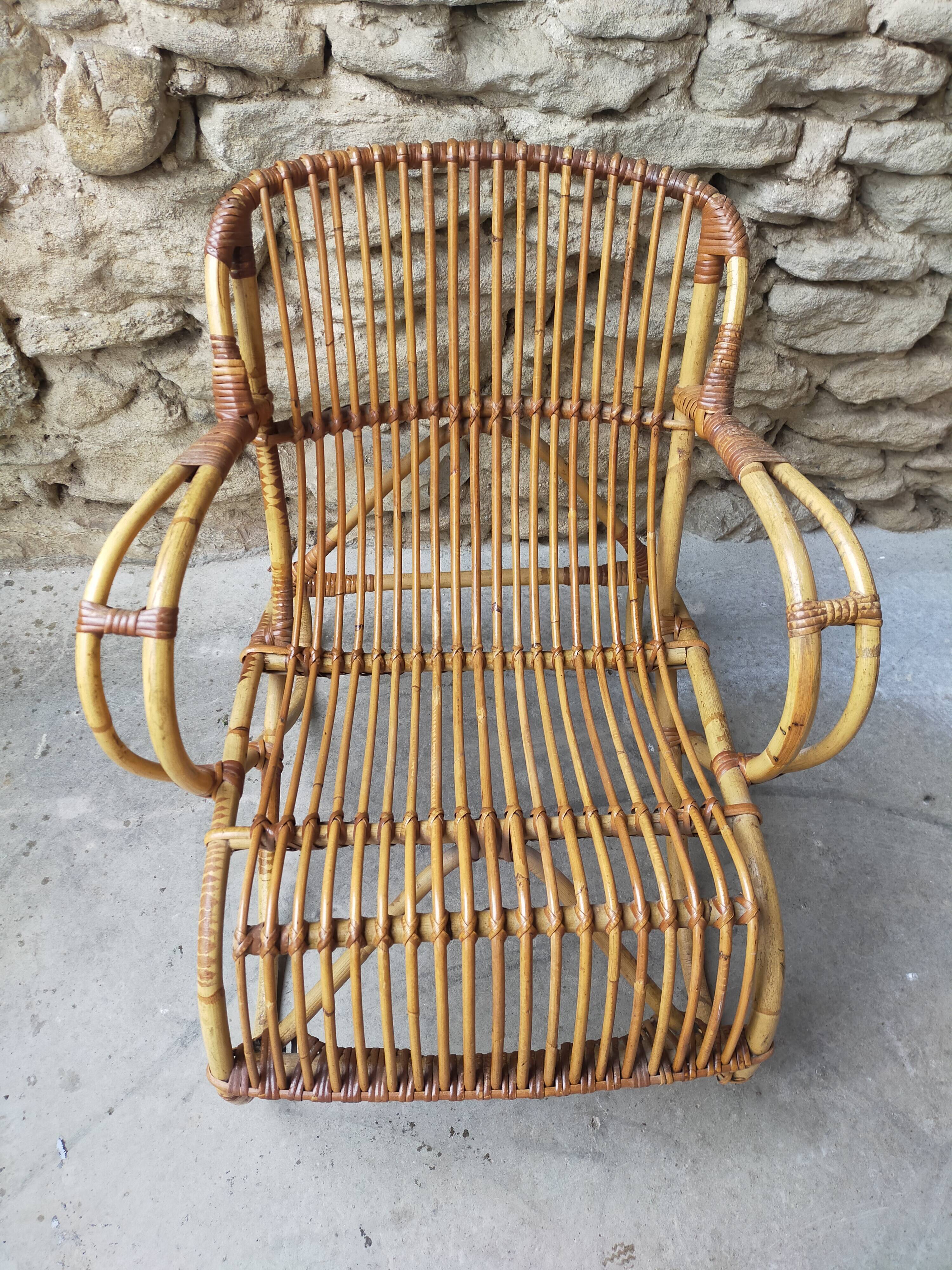 Pair of rattan chairs