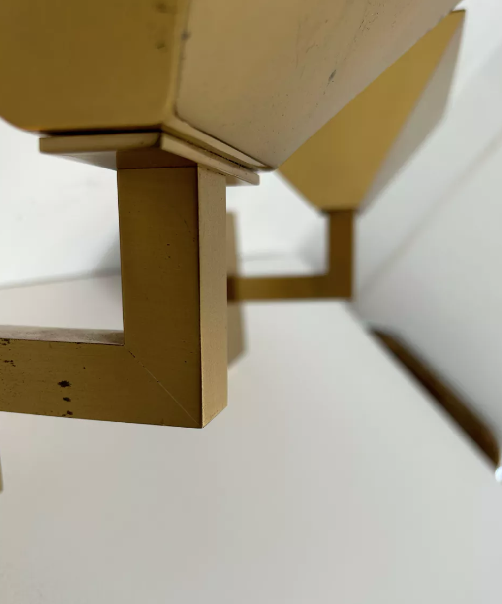 Pair of solid brass vintage wall lamp, Germany 1980