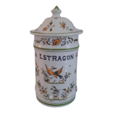 Apothecary pot "estragon" in faience of moustiers