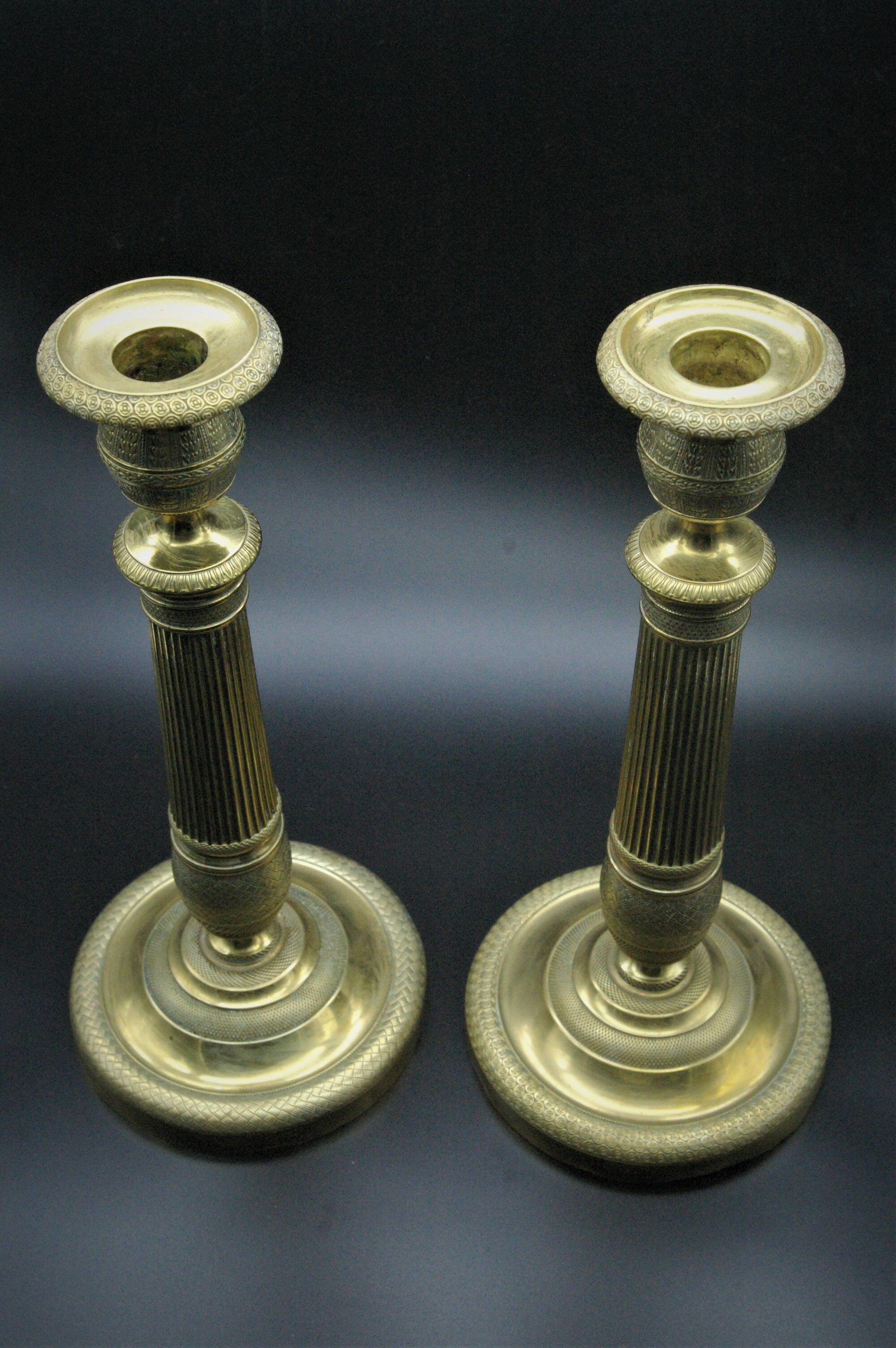 Candleholders in brass