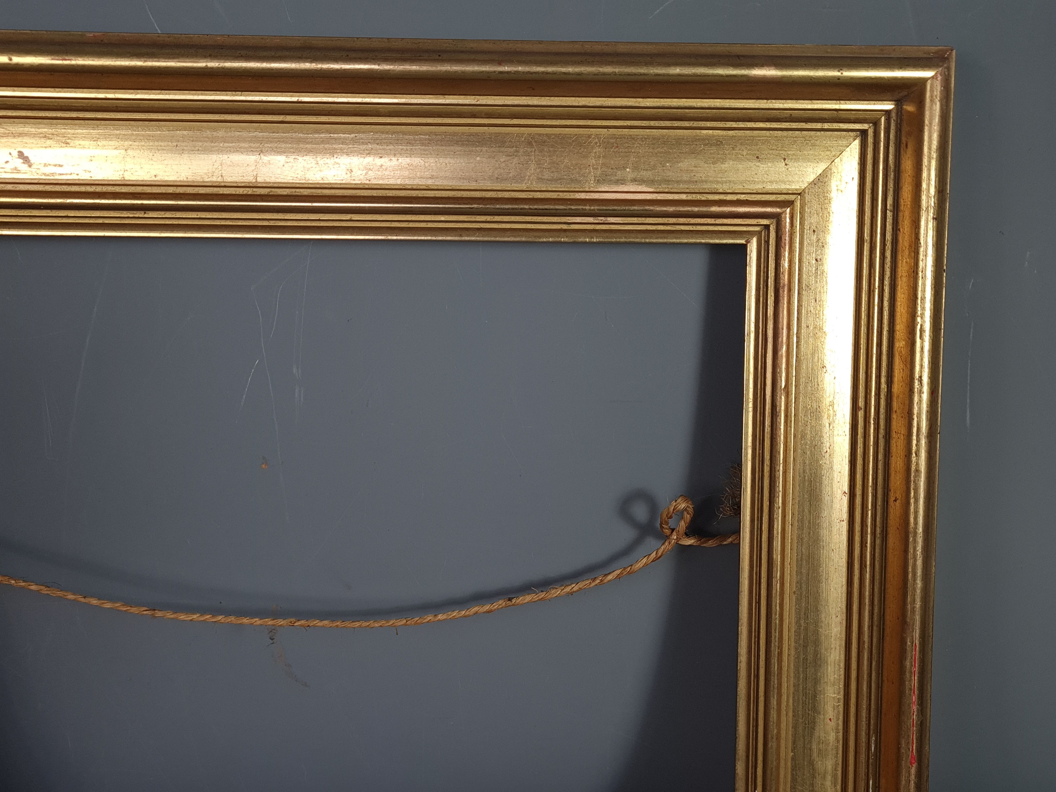 Frame hollow edges gold leaf 47,5x43 leaf 35,5x30,7 cm