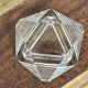 Ashtray pocket tray faceted glass Murano Midcentury style