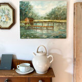 Vintage landscape oil on canvas