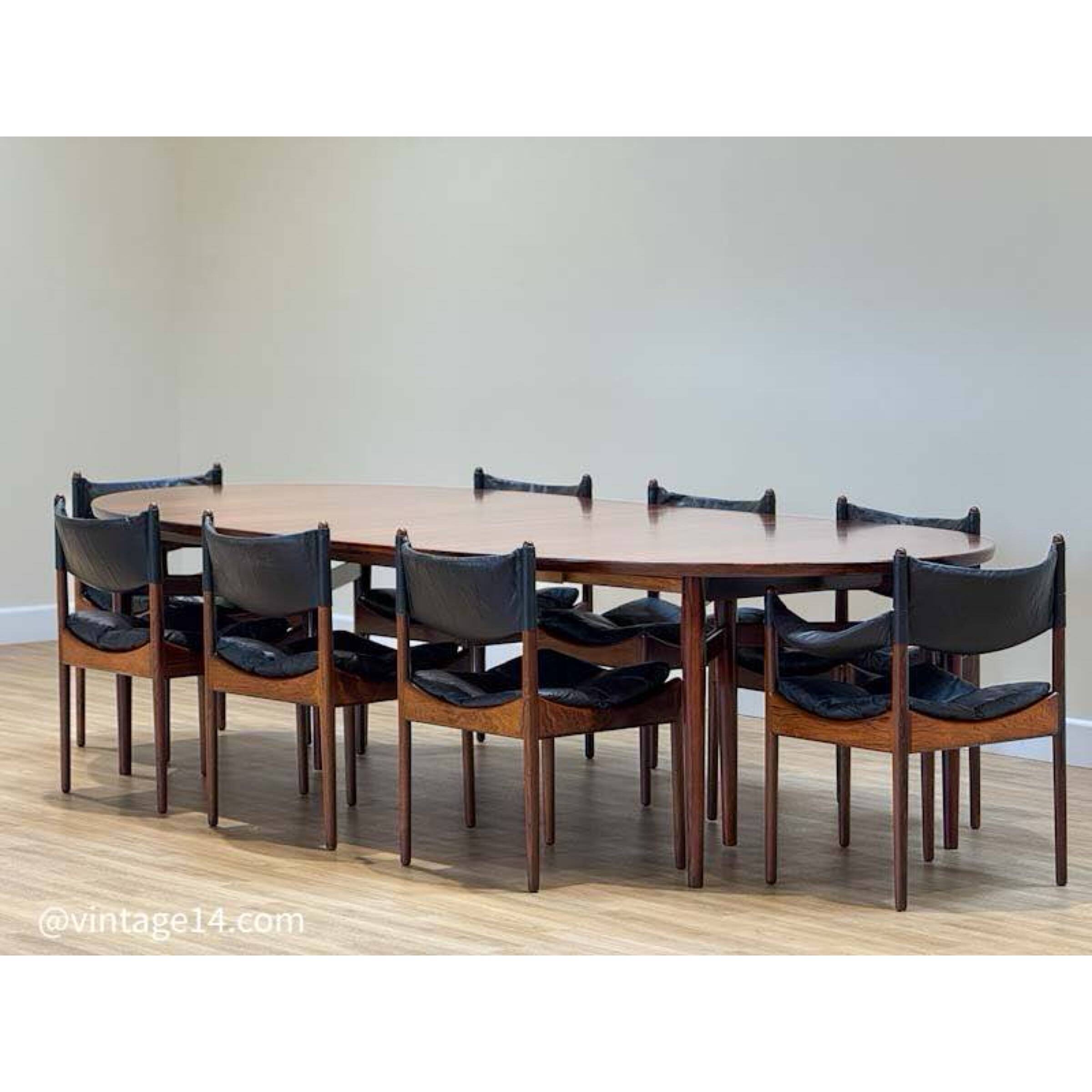 Extendable dining room table and chairs (by Kristian Solmer Vedel)