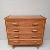 Rattan chest of drawers 60s-70s