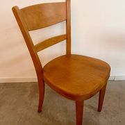 Lot 12 wooden bistro chairs by Horgen Glarus 70s vintage