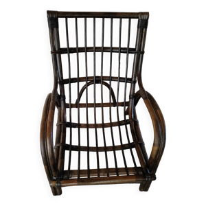 Fauteuil vintage en rotin
