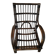 Fauteuil vintage en rotin marron foncé