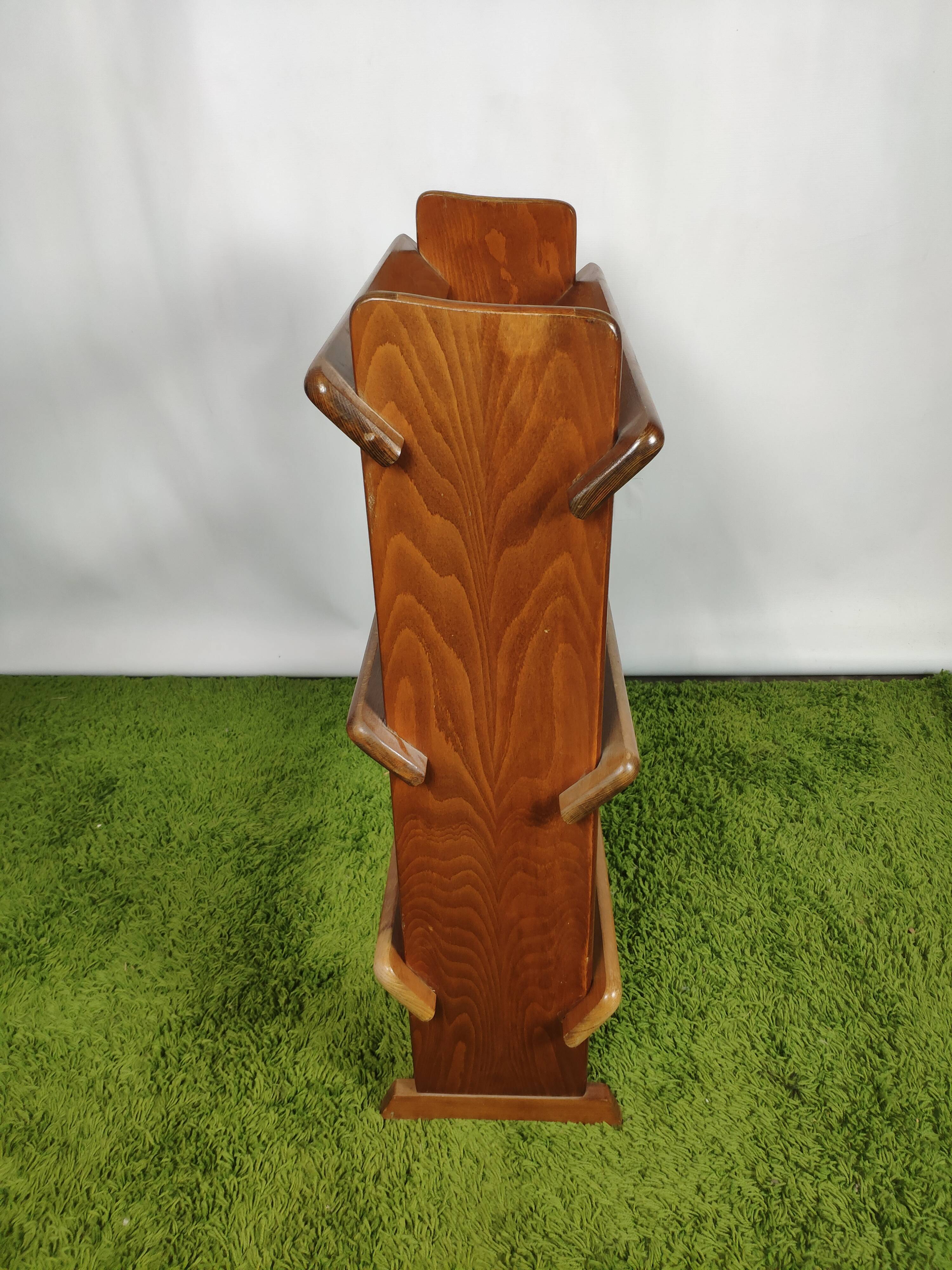 Bibliothèque porte livre vintage en chêne