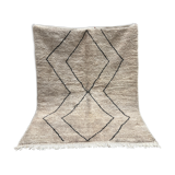 Carpet beniourain gray striped black 155x193cm