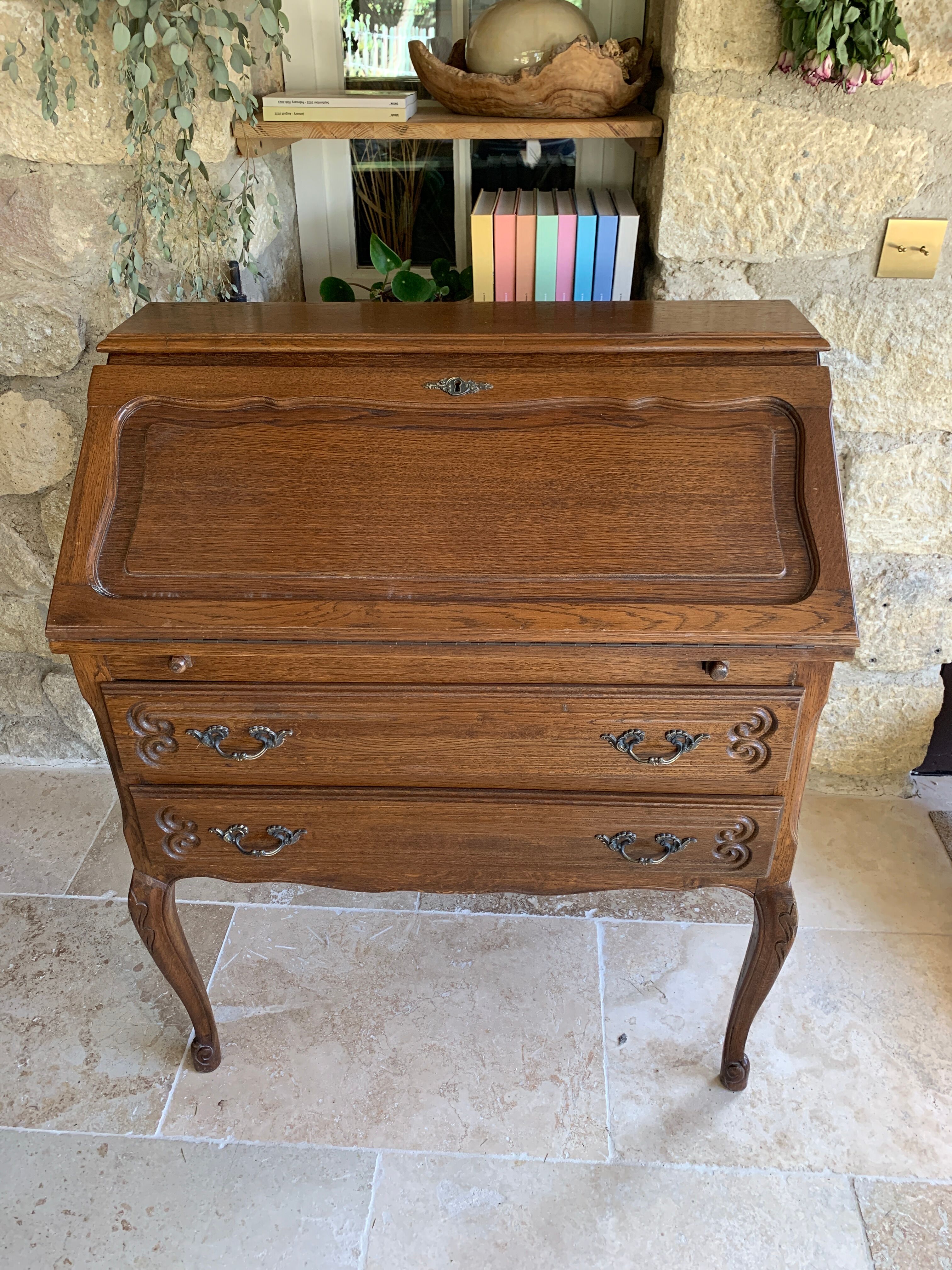 Secretory office writing solid wood carved charming