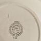Set of 6 dinner plates in Terre de fer earthenware, blue green color