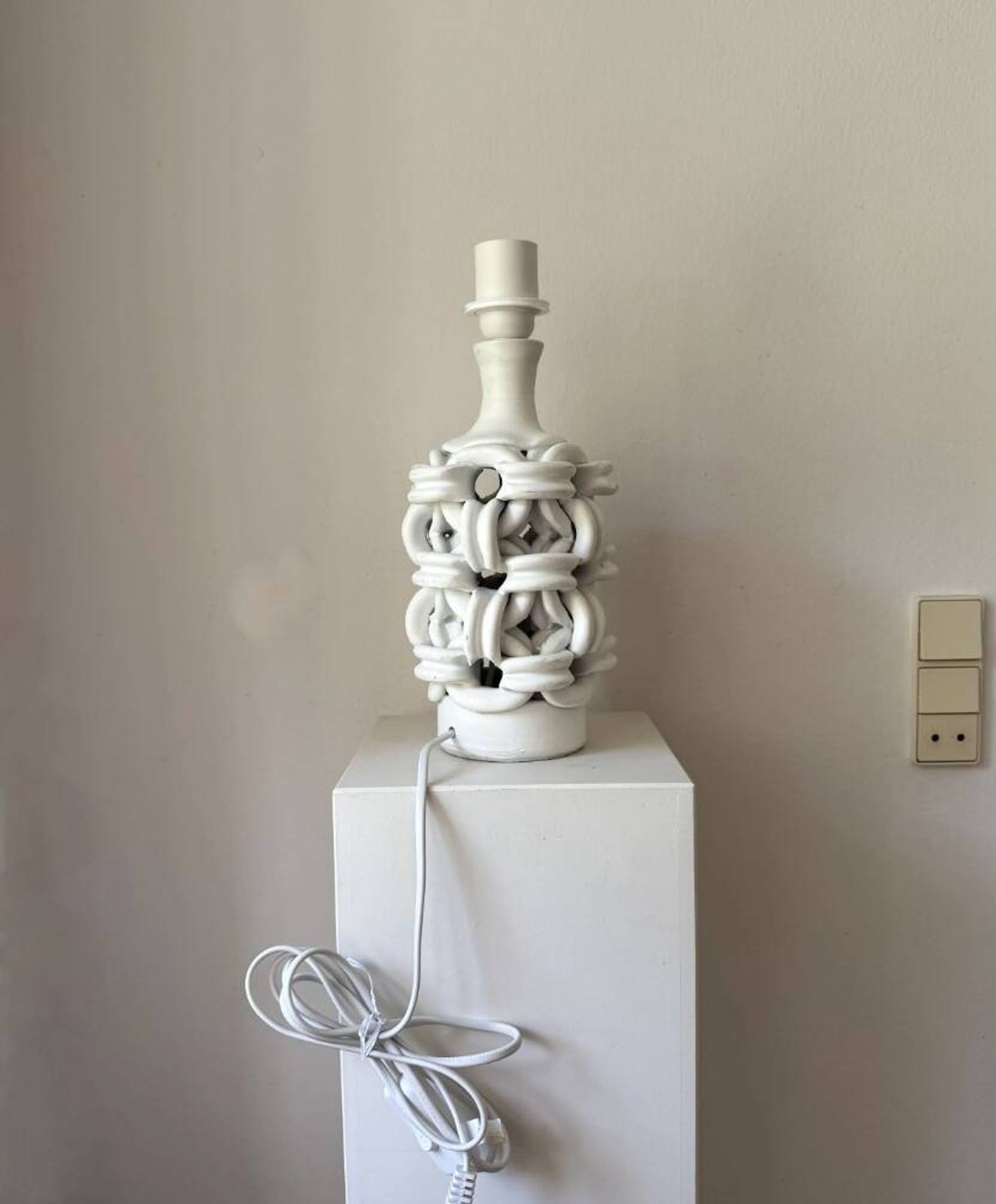Lampe en céramique de poterie danoise, années 1960